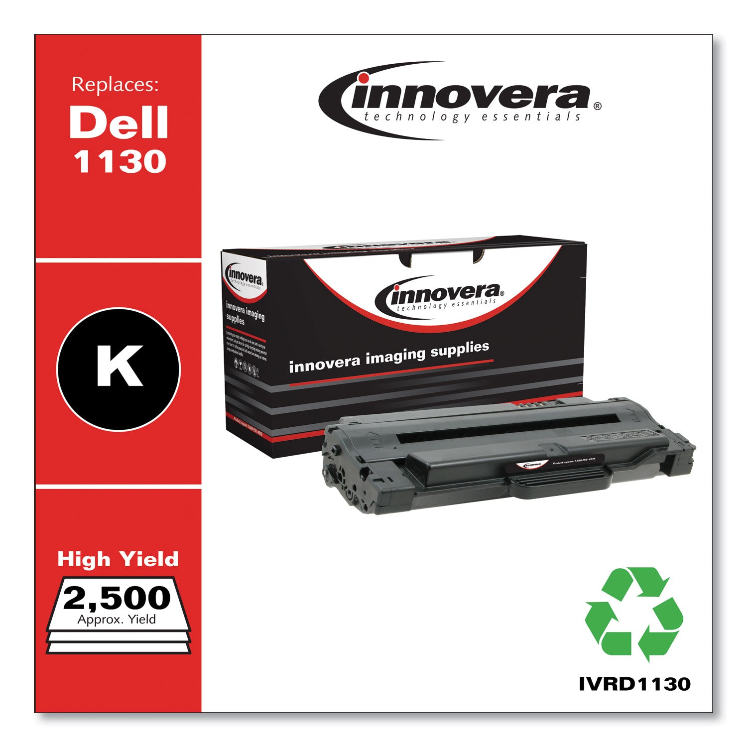 Innovera Remanufactured Black Toner, Replacement for 330-9523, 2,500 Page-Yield (D1130)