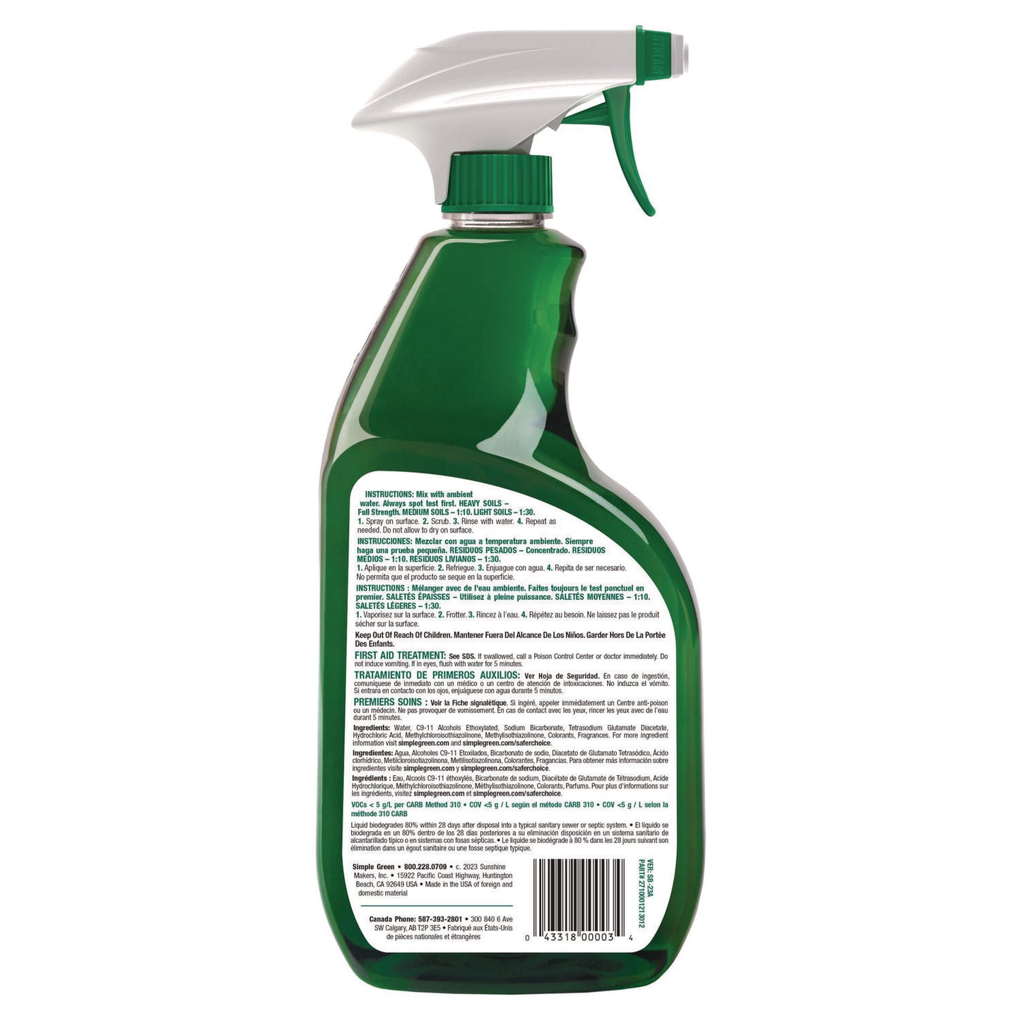 simple green Industrial Cleaner and Degreaser, Concentrated, 24 oz Spray Bottle (13012)