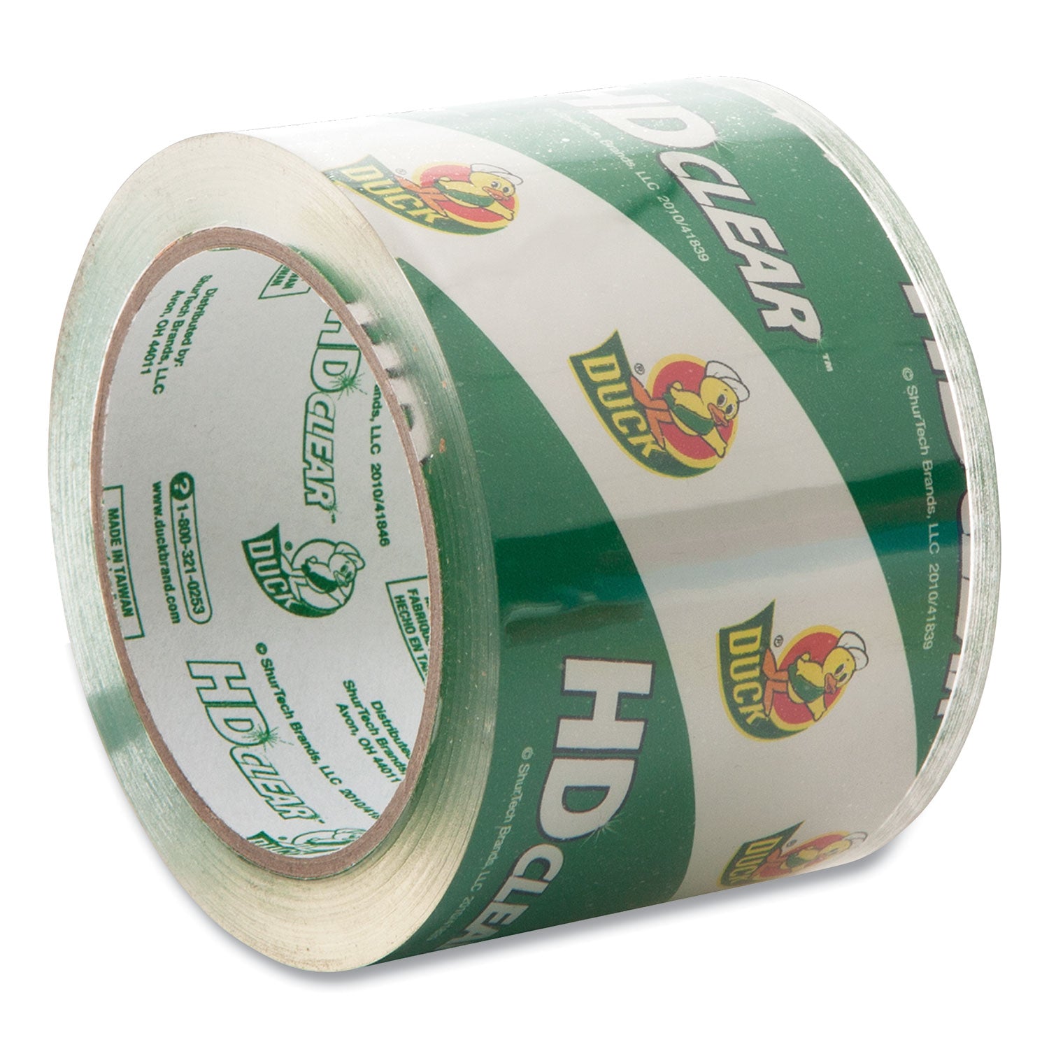 Duck Heavy-Duty Carton Packaging Tape, 3" Core, 3" x 54.6 yds, Clear, 6/Pack (0007496)