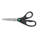 Westcott KleenEarth Scissors, 8" Long, 3.25" Cut Length, Straight Black Handle, 2/Pack (15179)