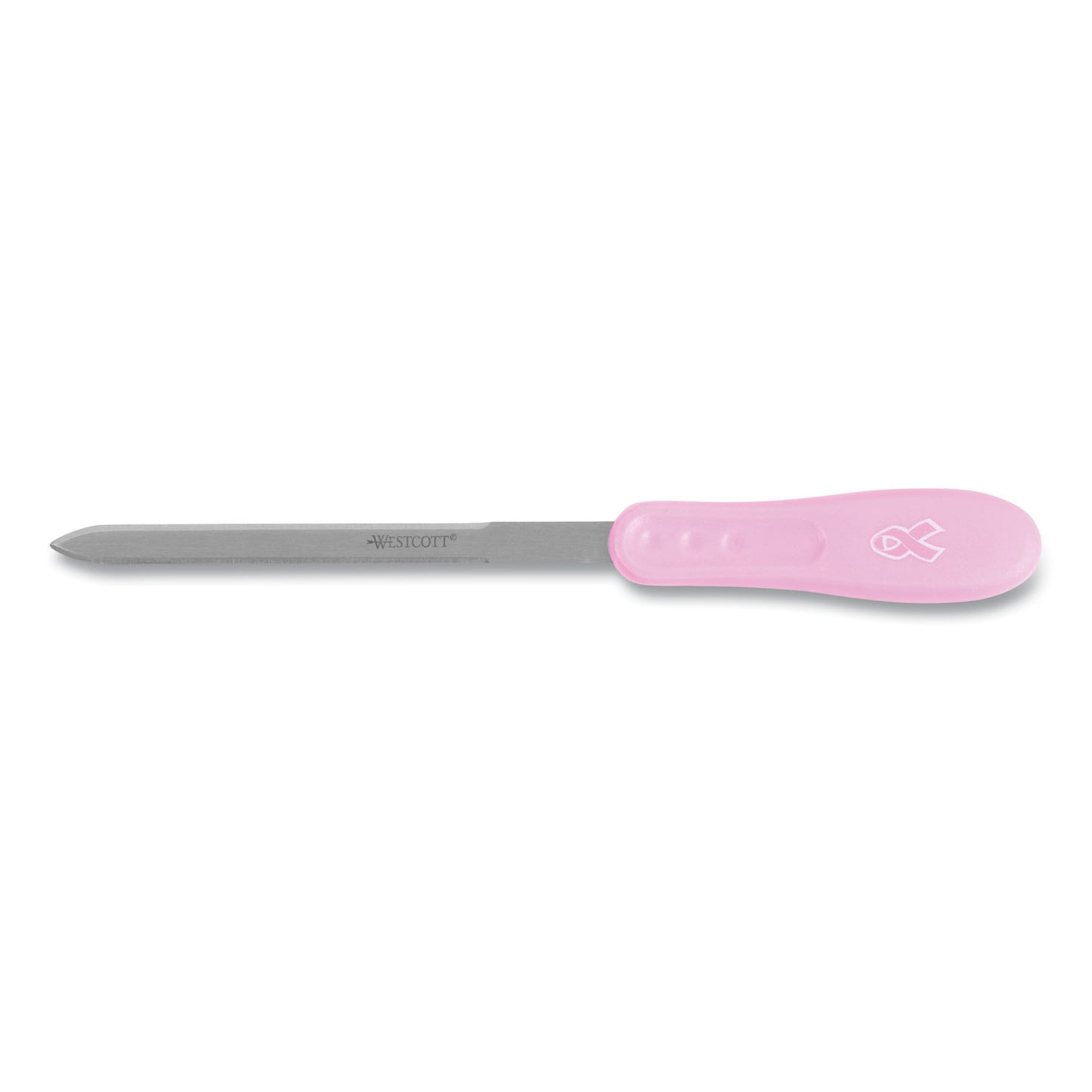 Westcott Pink Ribbon Stainless Steel Letter Opener, 9", Pink (15424)