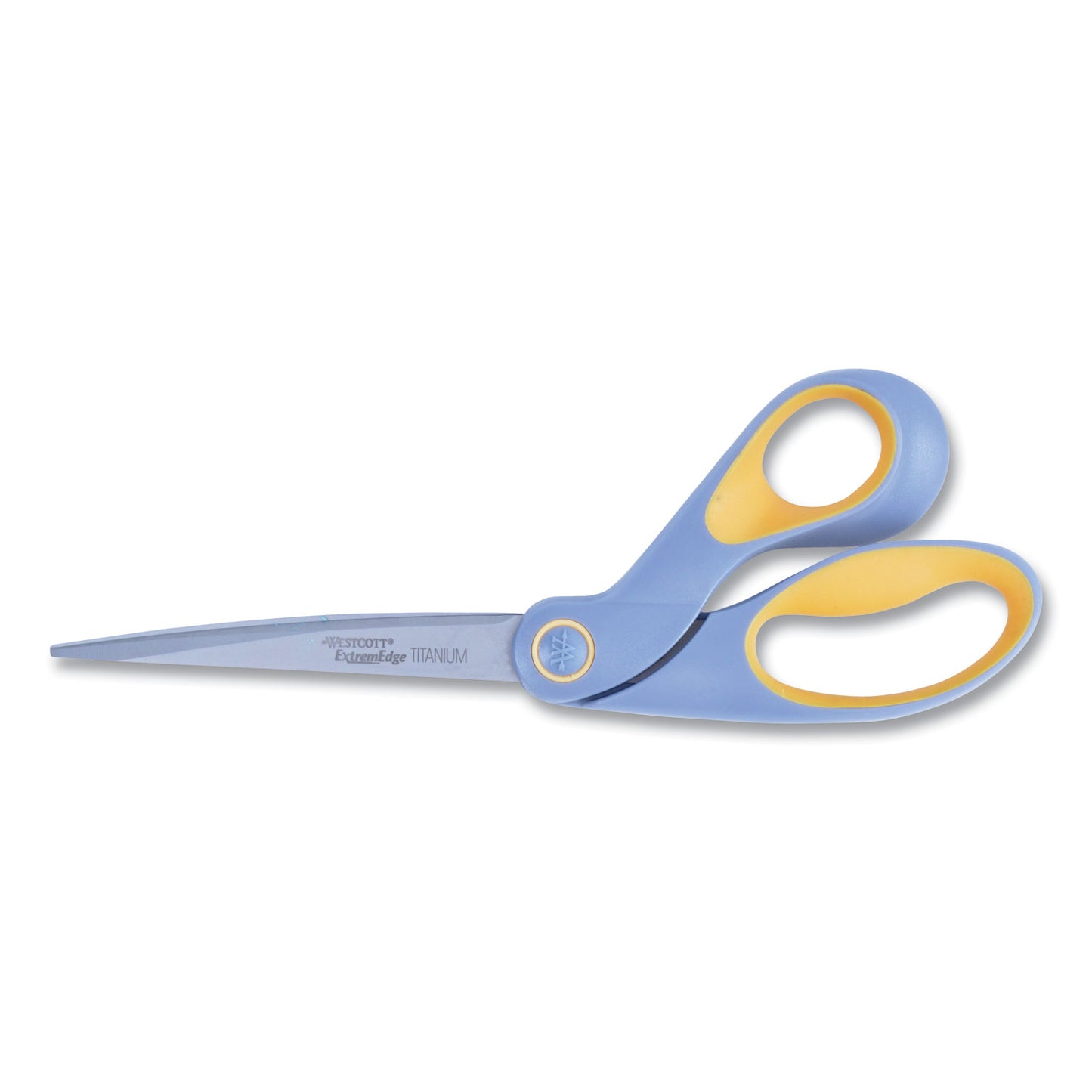 Westcott ExtremEdge Titanium Bent Scissors, 9" Long, 4.5" Cut Length, Offset Gray/Yellow Handle (14669)