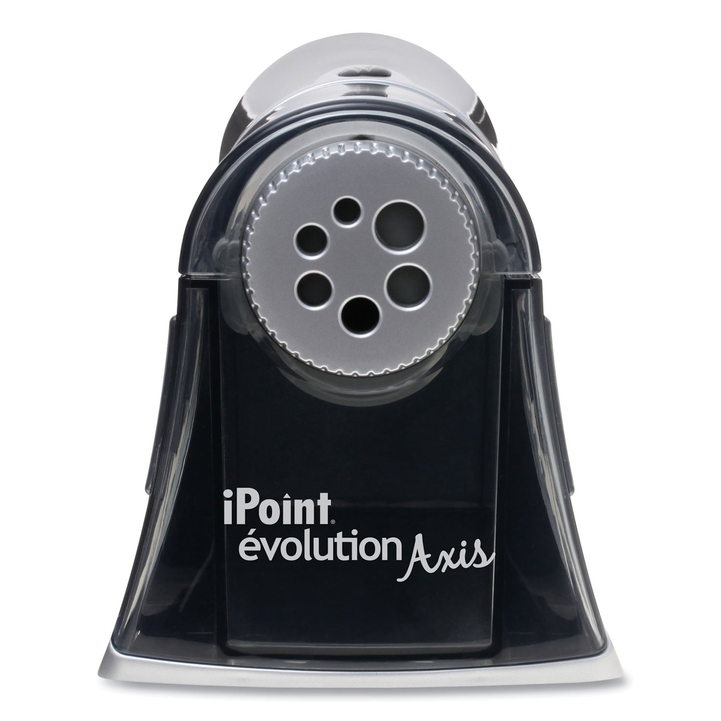 Westcott iPoint Evolution Axis Pencil Sharpener, AC-Powered, 5 x 7.5 x 7.25, Black/Silver (15509)