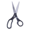 Westcott KleenEarth Basic Plastic Handle Scissors, 8" Long, 3.25" Cut Length, Straight Black Handle (15583)