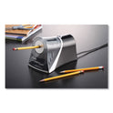 Westcott iPoint Evolution Axis Pencil Sharpener, AC-Powered, 4.25 x 7 x 4.75, Black/Silver (15510)