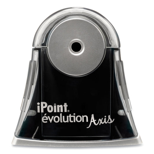 Westcott iPoint Evolution Axis Pencil Sharpener, AC-Powered, 4.25 x 7 x 4.75, Black/Silver (15510)