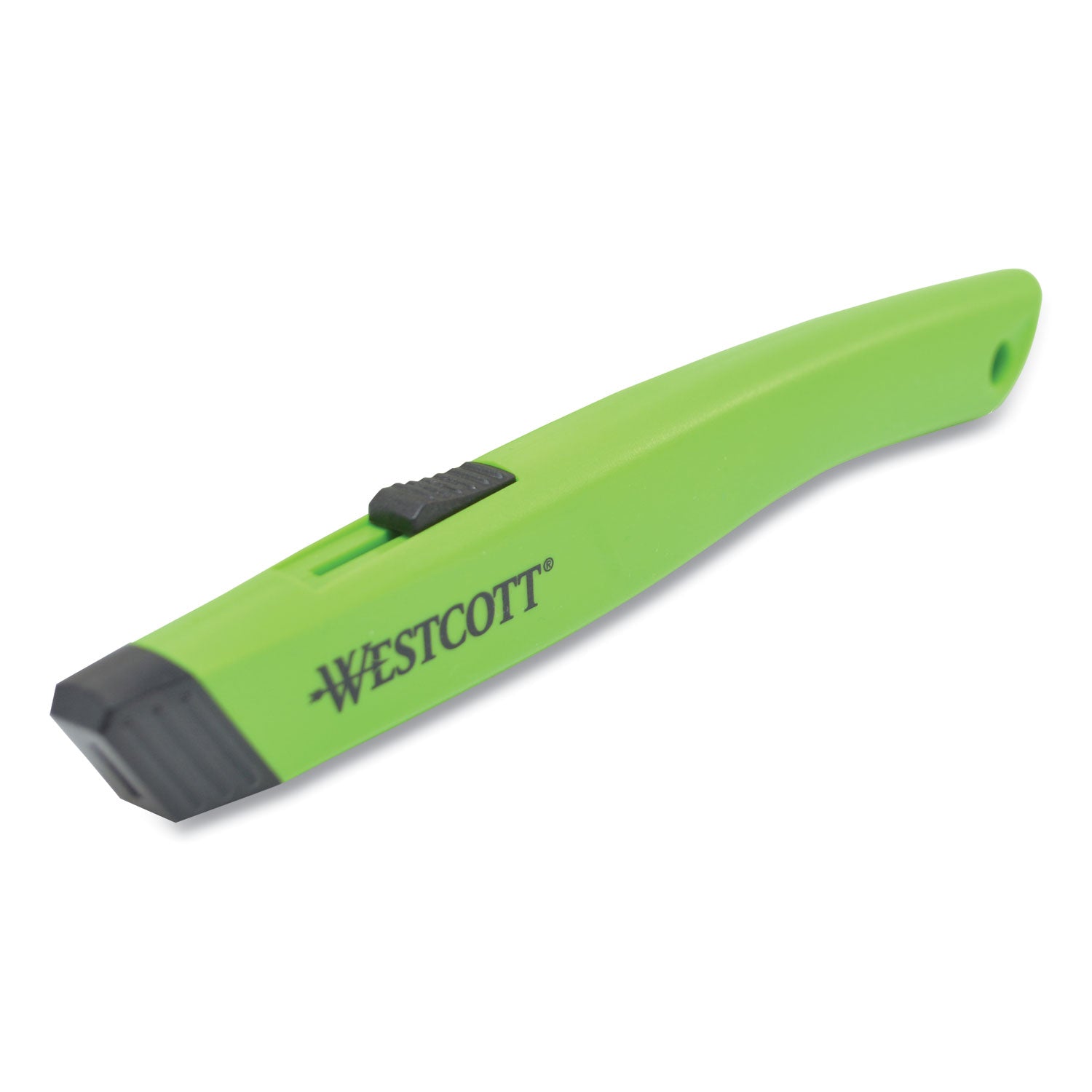 Westcott Safety Ceramic Blade Box Cutter, 0.5" Blade, 5.5" Plastic Handle, Green (16475)