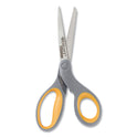 Westcott Titanium Bonded Scissors, 8" Long, 3.5" Cut Length, Straight Gray/Yellow Handle (13529)