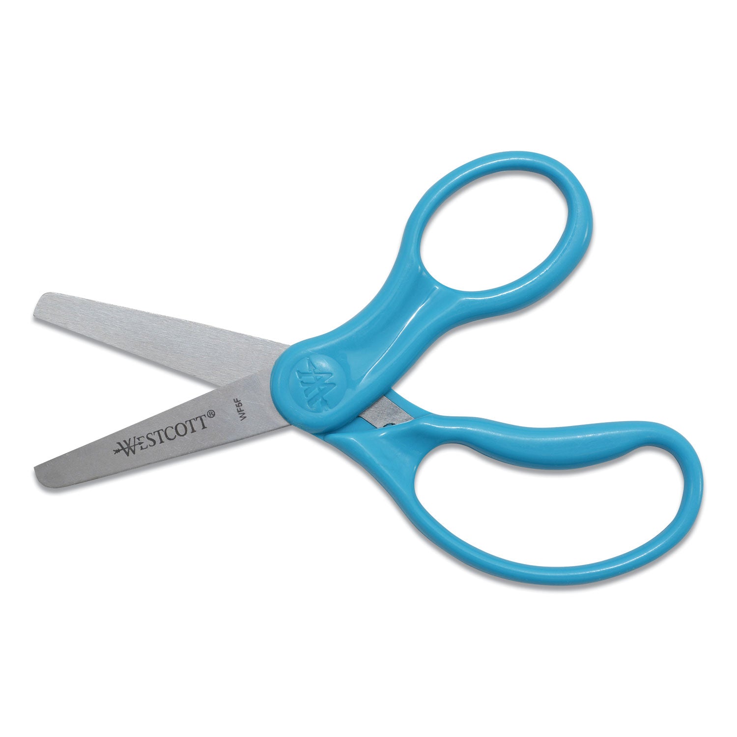 Westcott For Kids Scissors, Rounded Tip, 5" Long, 1.75" Cut Length, Straight Handle, Randomly Assorted Handle Color (13130)