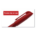 Universal Pen-Style Permanent Marker, Fine Bullet Tip, Red, Dozen (07072)