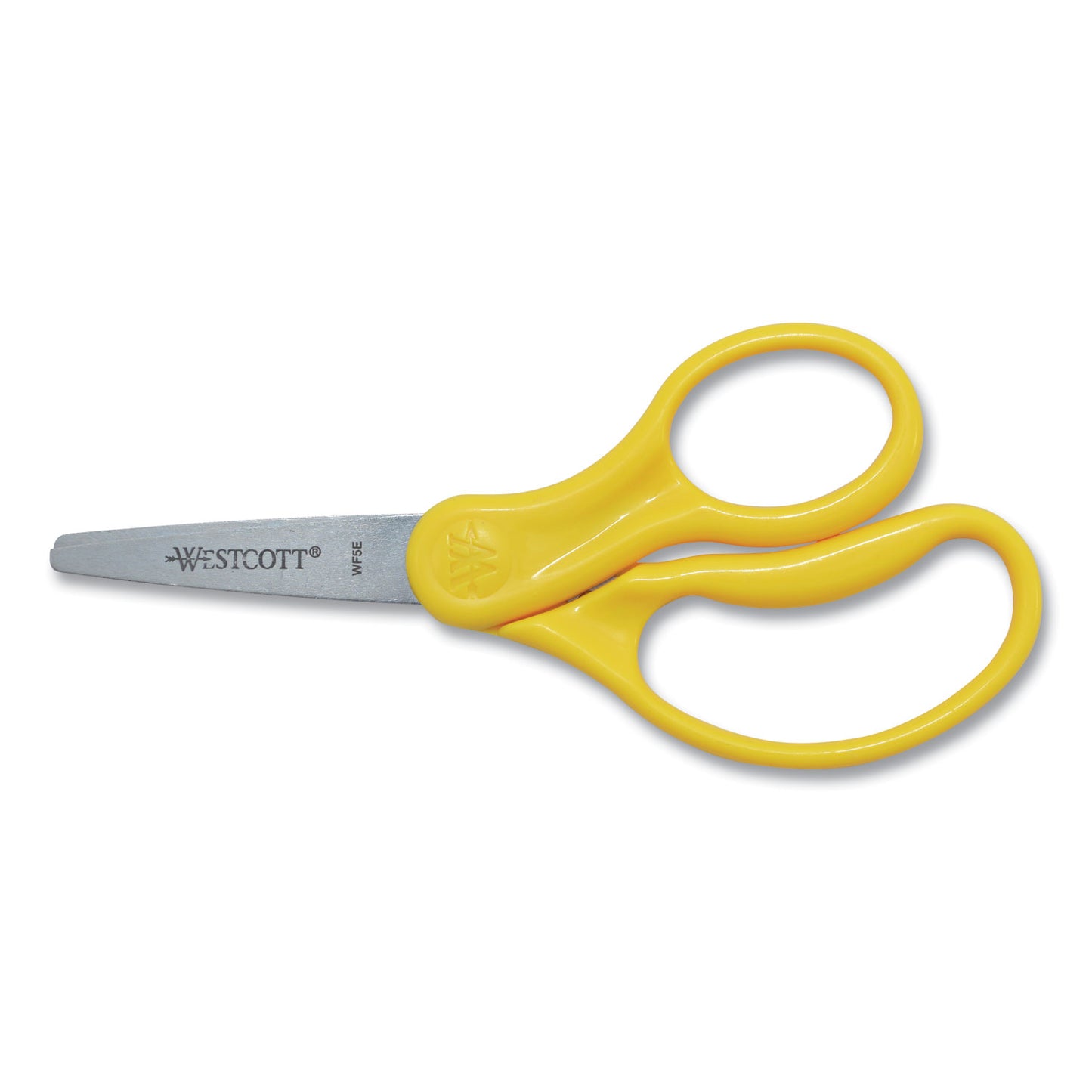 Westcott For Kids Scissors, Pointed Tip, 5" Long, 1.75" Cut Length, Straight Handle, Randomly Assorted Handle Color (13131)