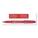 Universal Pen-Style Permanent Marker, Fine Bullet Tip, Red, Dozen (07072)