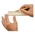 Westcott Wood Ruler with Single Metal Edge, Standard, 12" Long (05011)