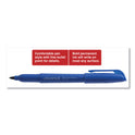 Universal Pen-Style Permanent Marker, Fine Bullet Tip, Blue, Dozen (07073)