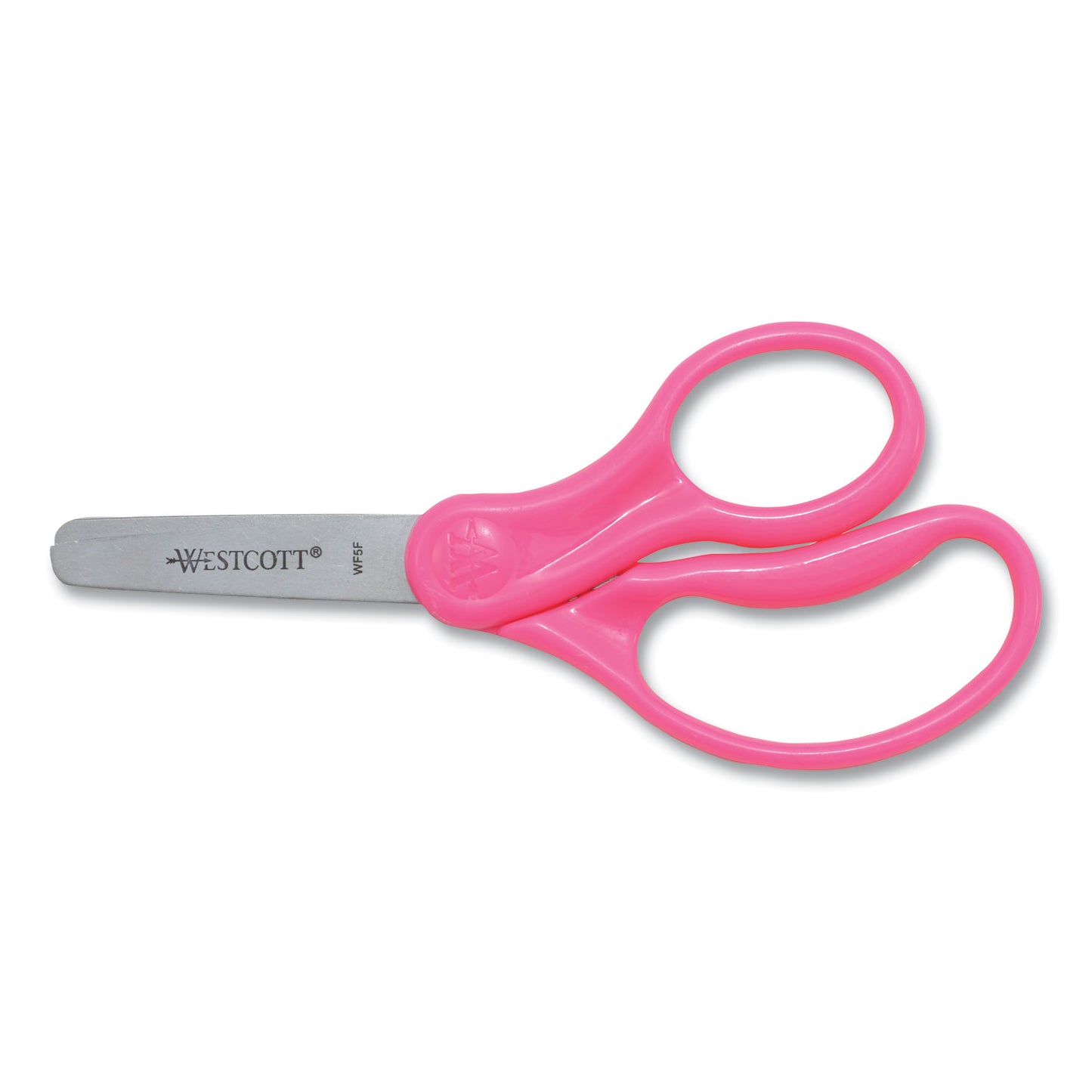 Westcott For Kids Scissors, Rounded Tip, 5" Long, 1.75" Cut Length, Straight Handle, Randomly Assorted Handle Color (13130)