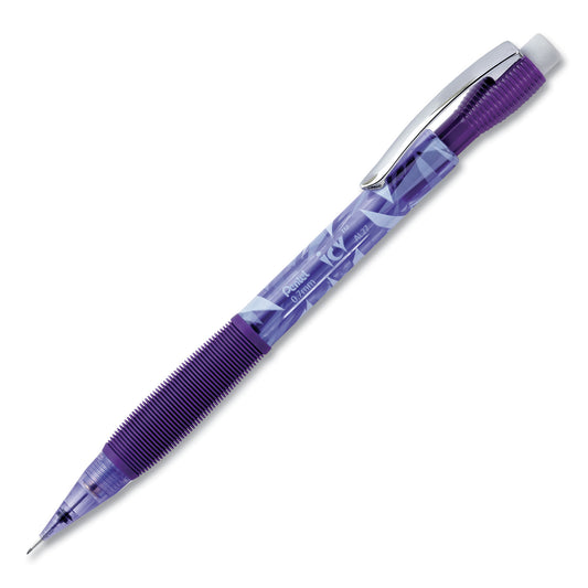 Pentel Icy Mechanical Pencil, 0.7 mm, HB (#2), Black Lead, Transparent Violet Barrel, Dozen (AL27TV)