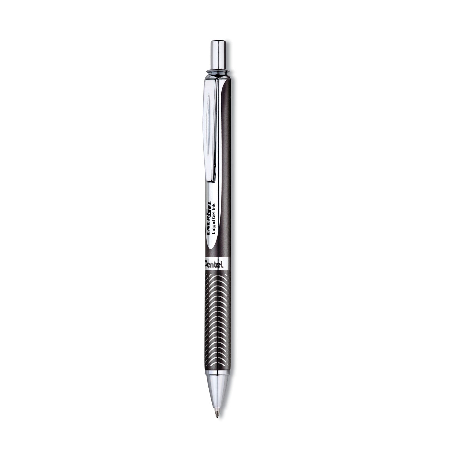 Pentel EnerGel Alloy RT Gel Pen, Retractable, Medium 0.7 mm, Black Ink, Black Barrel (BL407AA)