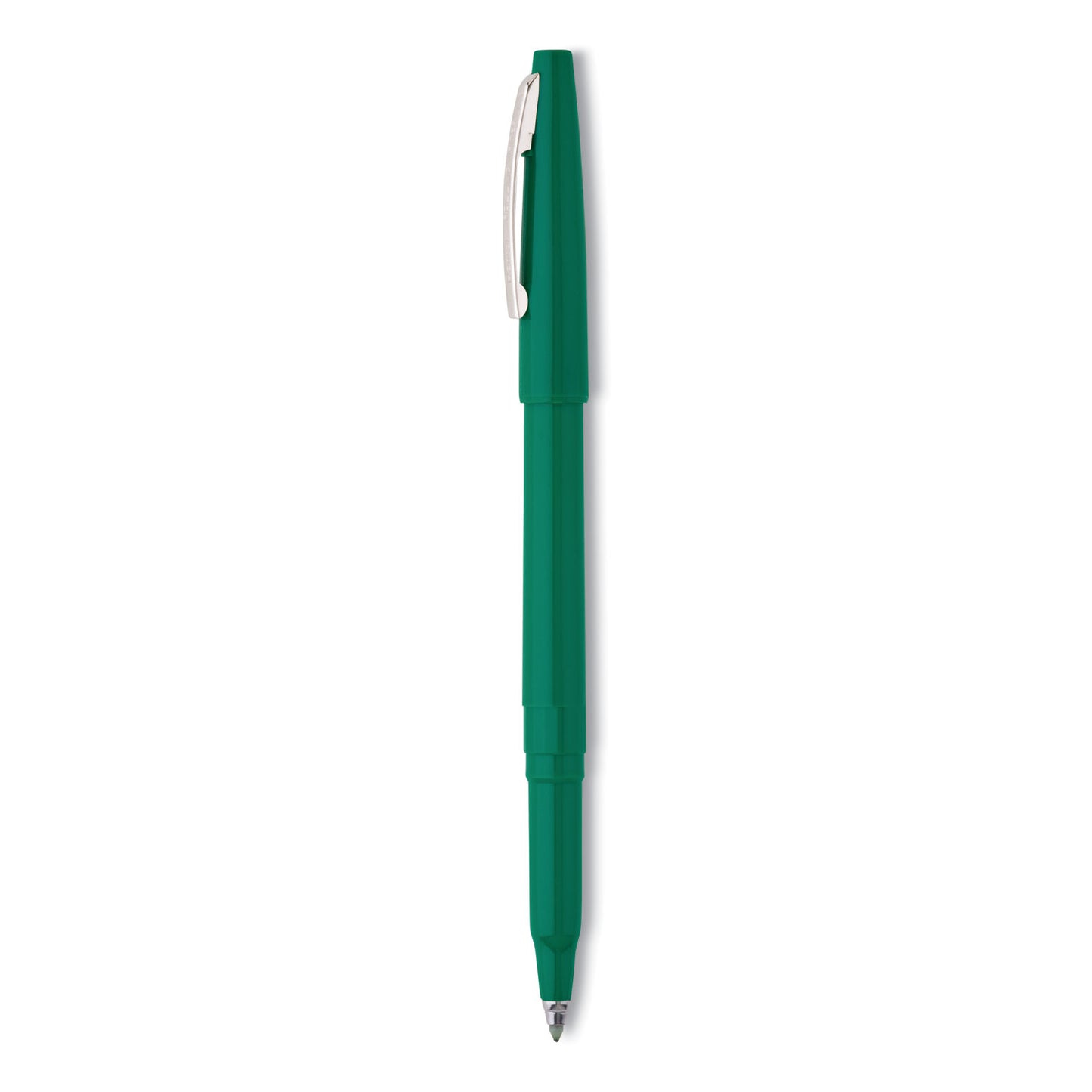 Pentel Rolling Writer Roller Ball Pen, Stick, Medium 0.8 mm, Green Ink, Green Barrel, Dozen (R100D)