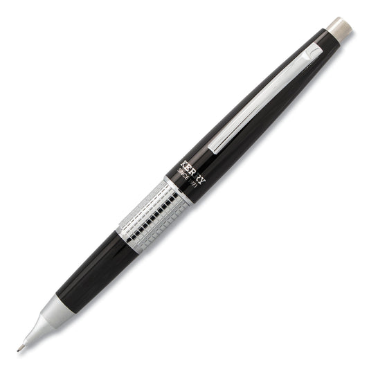 Pentel Sharp Kerry Mechanical Pencil, 0.5 mm, HB (#2), Black Lead, Black Barrel (P1035A)