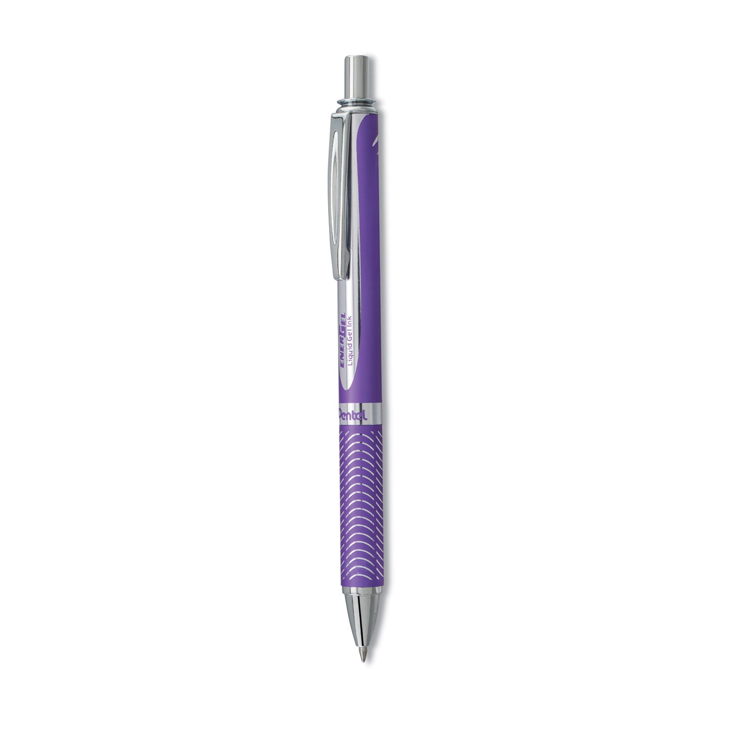 Pentel EnerGel Alloy RT Gel Pen, Retractable, Medium 0.7 mm, Violet Ink, Violet Barrel (BL407VV)