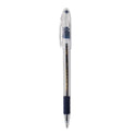 Pentel R.S.V.P. Ballpoint Pen, Stick, Medium 1 mm, Blue Ink, Clear/Blue Barrel, Dozen (BK91C)