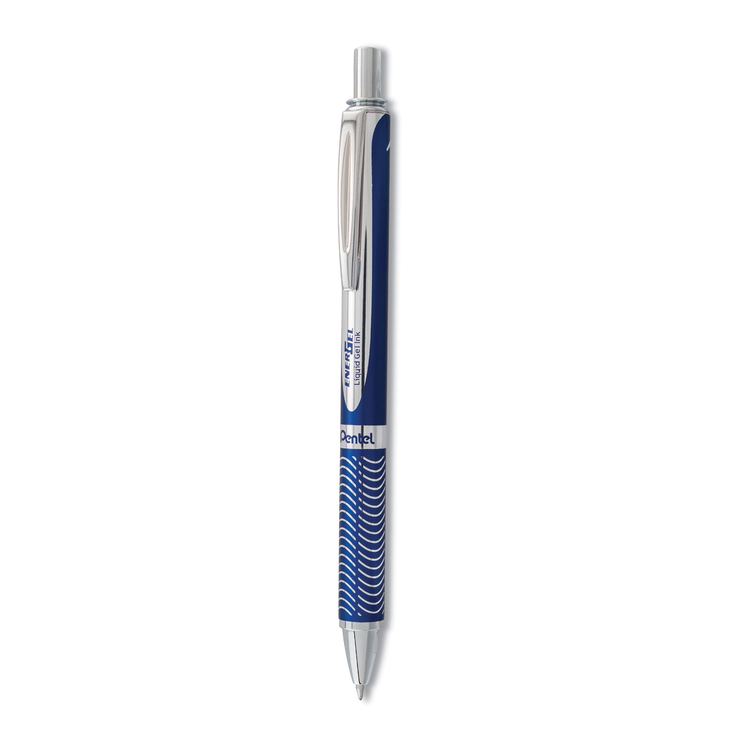 Pentel EnerGel Alloy RT Gel Pen, Retractable, Medium 0.7 mm, Black Ink, Blue Barrel (BL407CA)