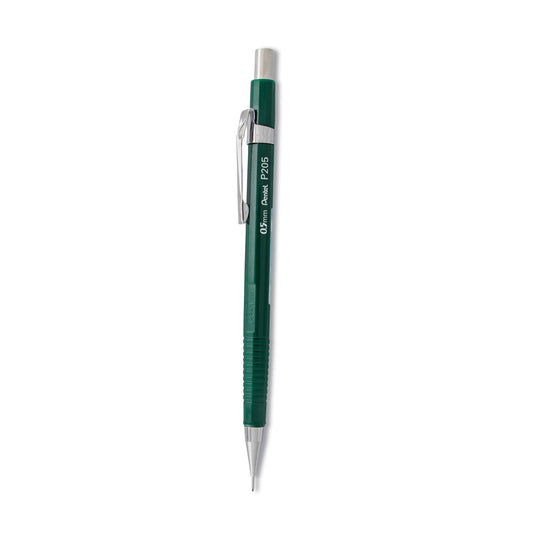 Pentel Sharp Mechanical Pencil, 0.5 mm, HB (#2), Black Lead, Green Barrel (P205D)