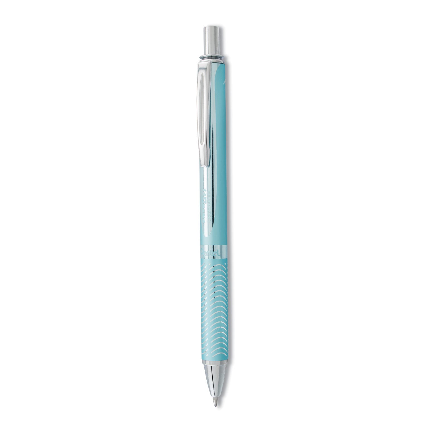 Pentel EnerGel Alloy RT Gel Pen, Retractable, Medium 0.7 mm, Black Ink, Aquamarine Barrel (BL407LSA)