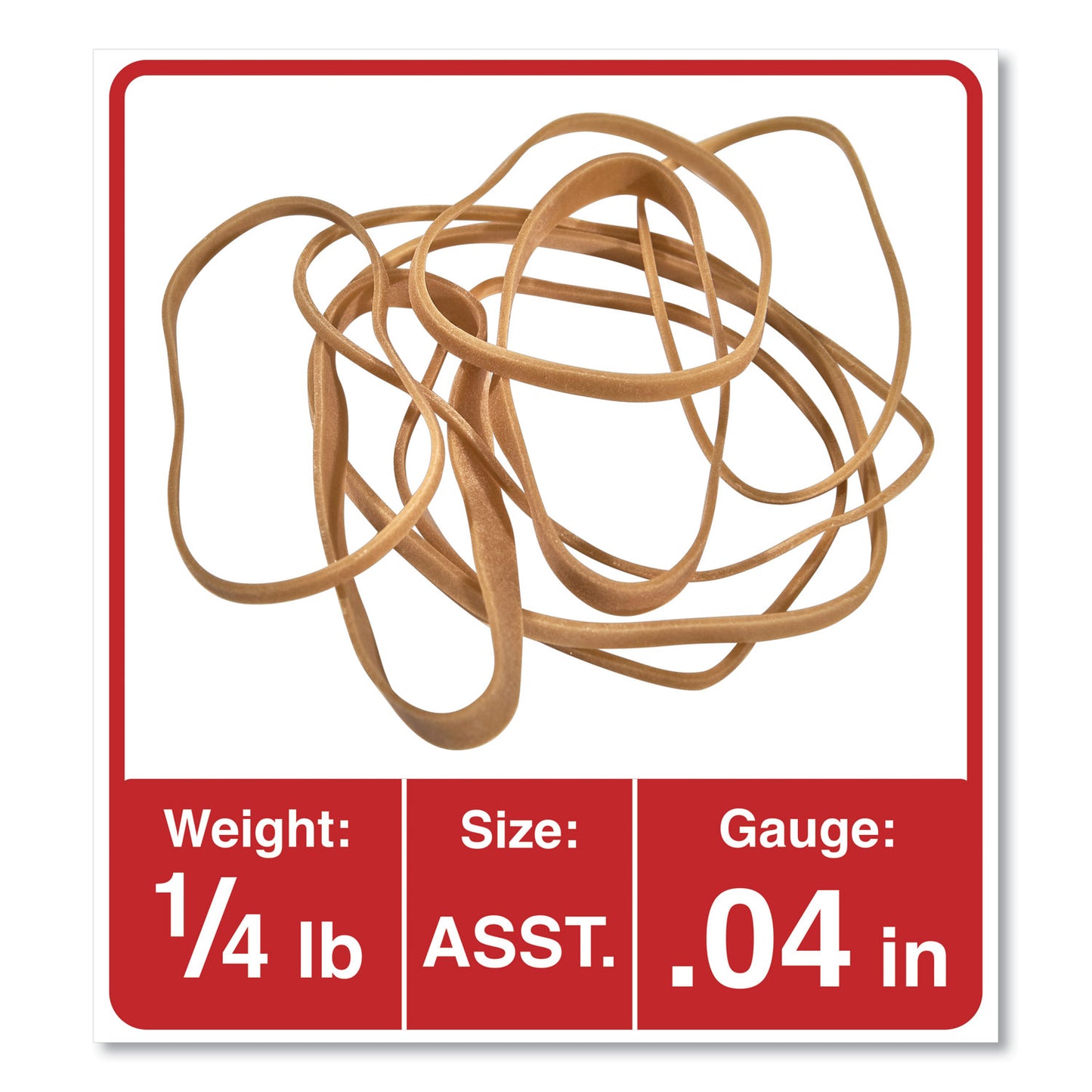 Universal Rubber Bands, Size 54 (Assorted), Assorted Gauges, Beige, 4 oz Box (00454)