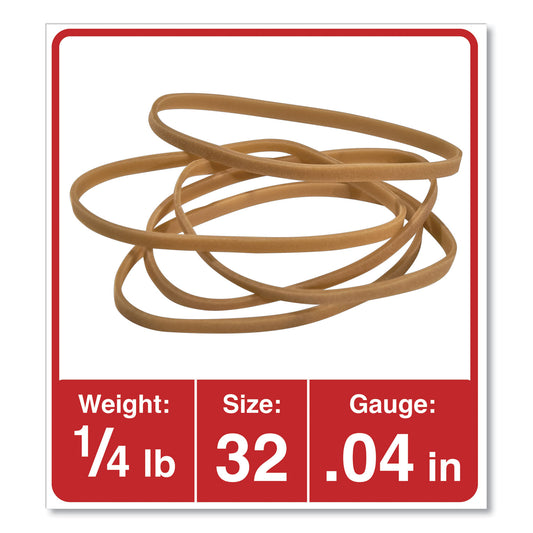 Universal Rubber Bands, Size 32, 0.04" Gauge, Beige, 4 oz Box, 205/Pack (00432)