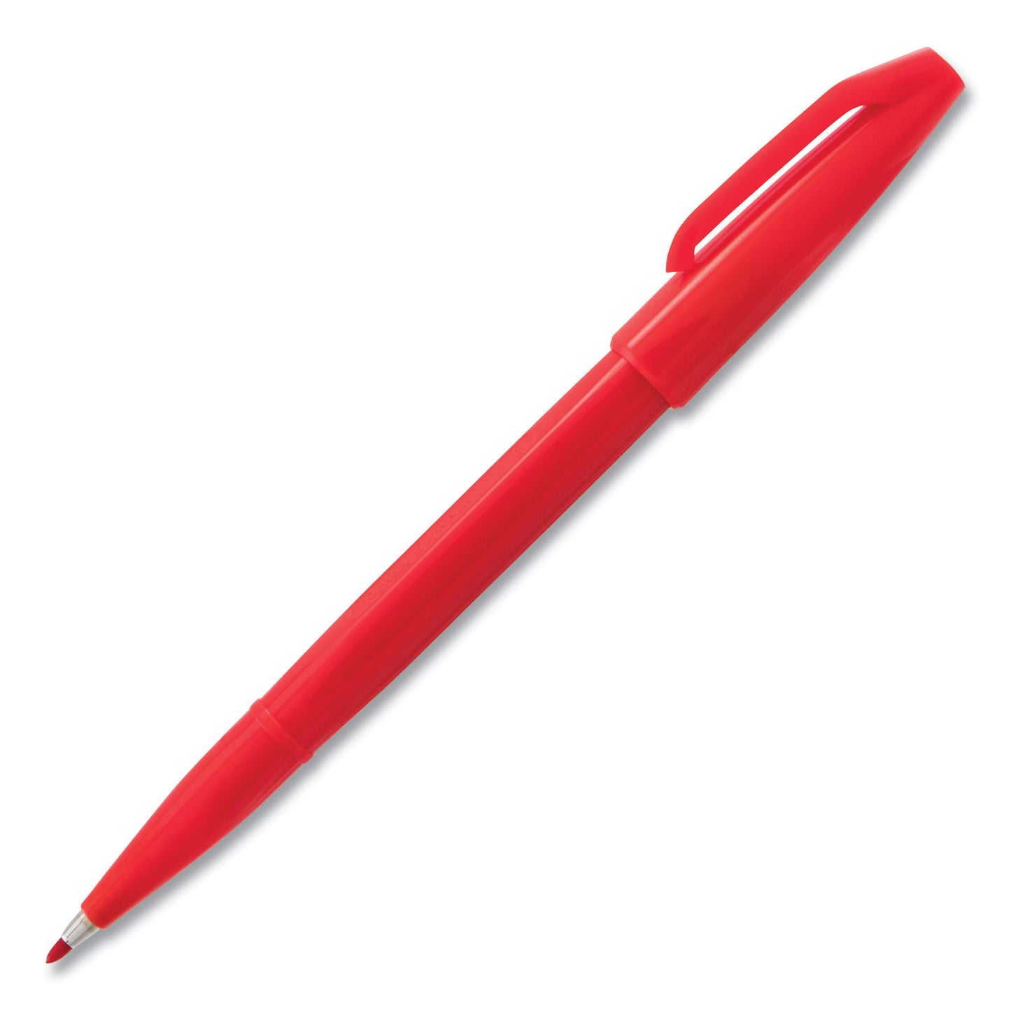 Pentel Arts Sign Pen Fine Point Color Marker, Extra-Fine Bullet Tip, Red, Dozen (S520B)