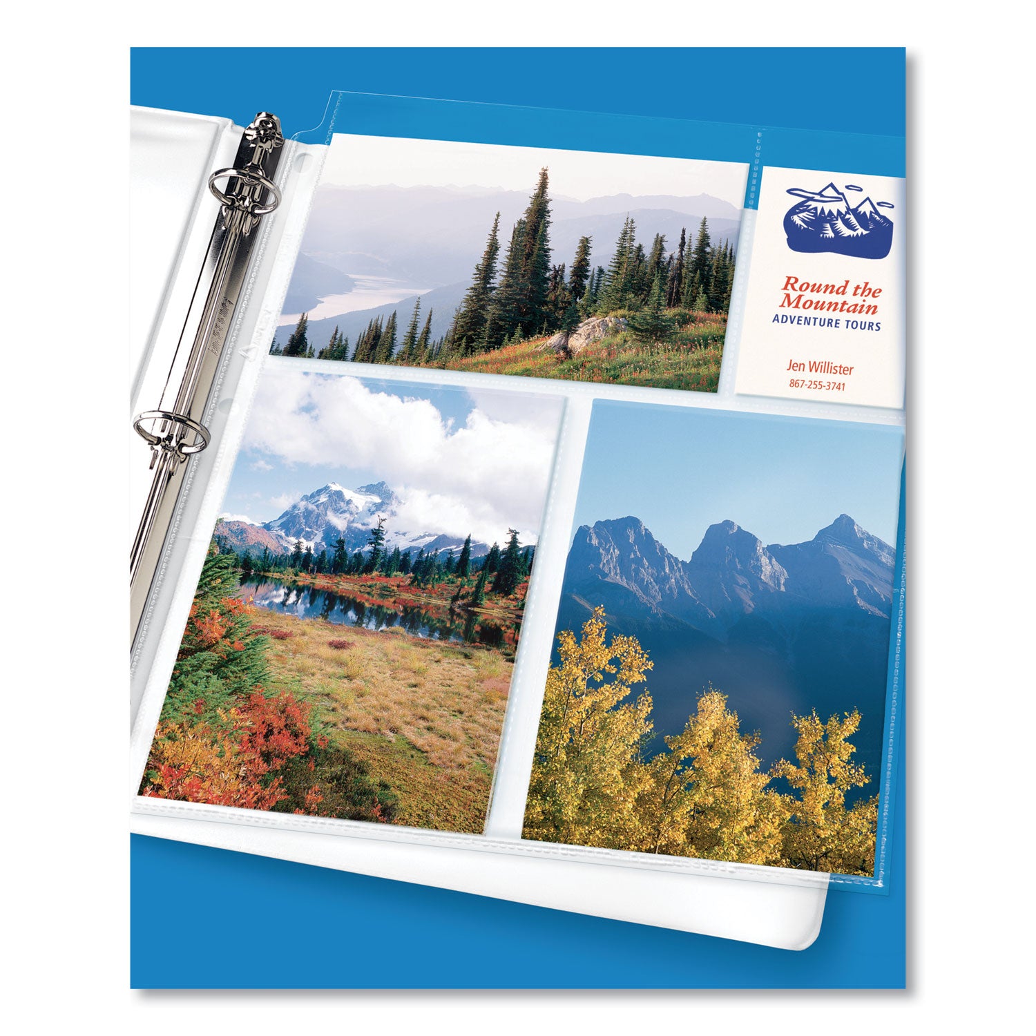 Avery Photo Storage Pages for Six 4 x 6 Mixed Format Photos, 3-Hole Punched, 10/Pack (13401)