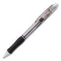 Pentel R.S.V.P. Super RT Ballpoint Pen, Retractable, Medium 1 mm, Black Ink, Clear/Black Barrel, Dozen (BX480A)