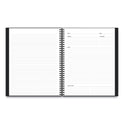 Blue Sky Aligned Business Notebook, 1-Subject, Meeting-Minutes/Notes Format with Narrow Rule, Black Cover, (78) 11 x 8.5 Sheets (121454)