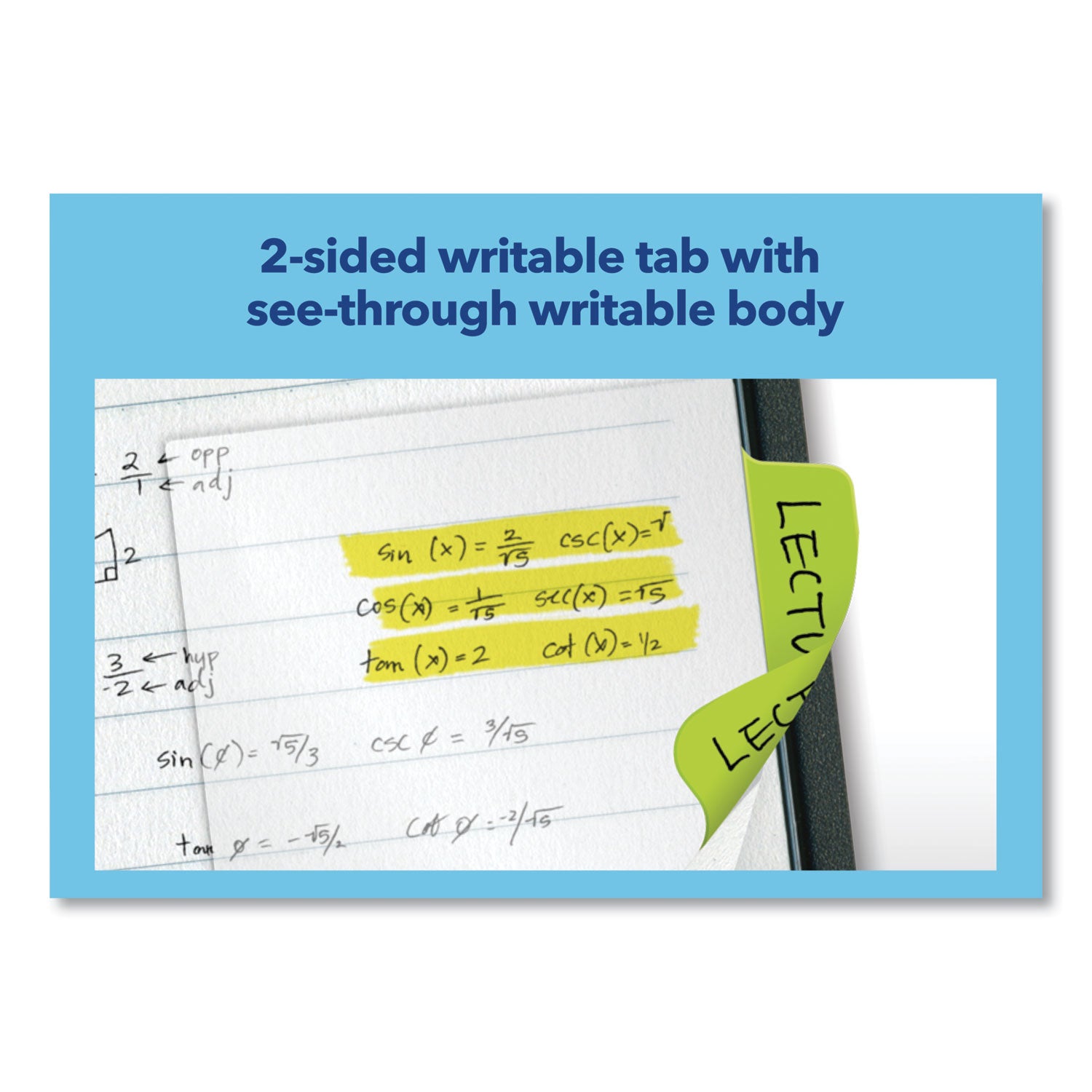 Avery Ultra Tabs Repositionable Tabs, Standard: 2" x 1.5", 1/5-Cut, Assorted Colors (Blue, Green and Red), 48/Pack (74757)