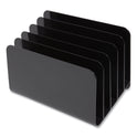 TRU RED Plastic Incline Mail Sorter, 5 Sections, #6 1/4 to #16 Envelopes, 6.26 x 9.49 x 6.5, Black (24380800)