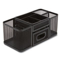 TRU RED Seven Compartment Wire Mesh Accessory Holder, 4.45 x 9.33 x 3.86, Black (24402454)