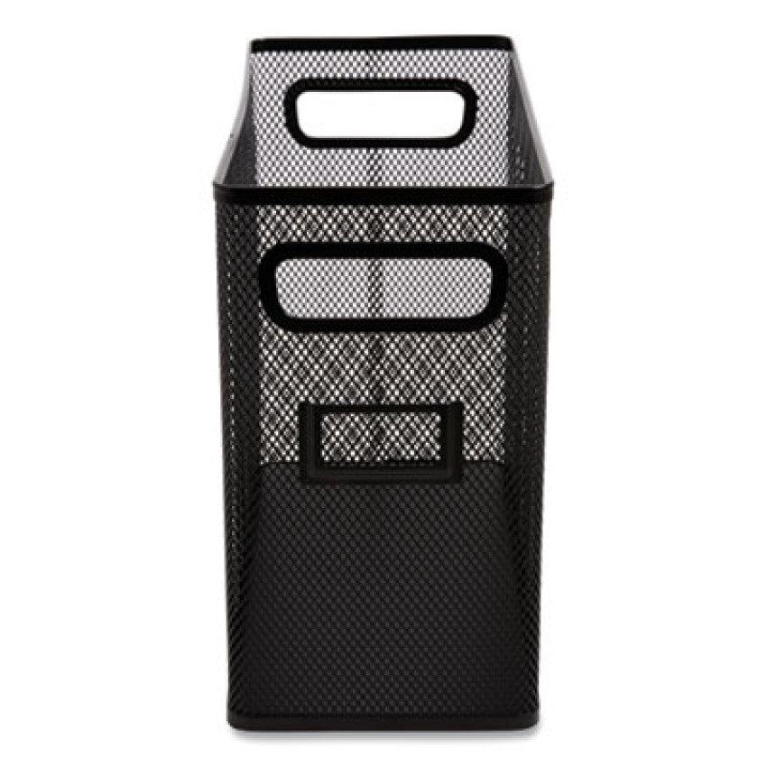 TRU RED Wire Mesh Box-Style Vertical Document Organizer, 1 Section, Letter-Size, 5.79 x 12.4 x 10.16, Matte Black (24402453)