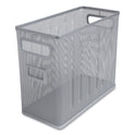 TRU RED Wire Mesh Box-Style Vertical Document Organizer, 1 Section, Letter-Size, 5.79 x 12.4 x 10.16, Silver (24402455)