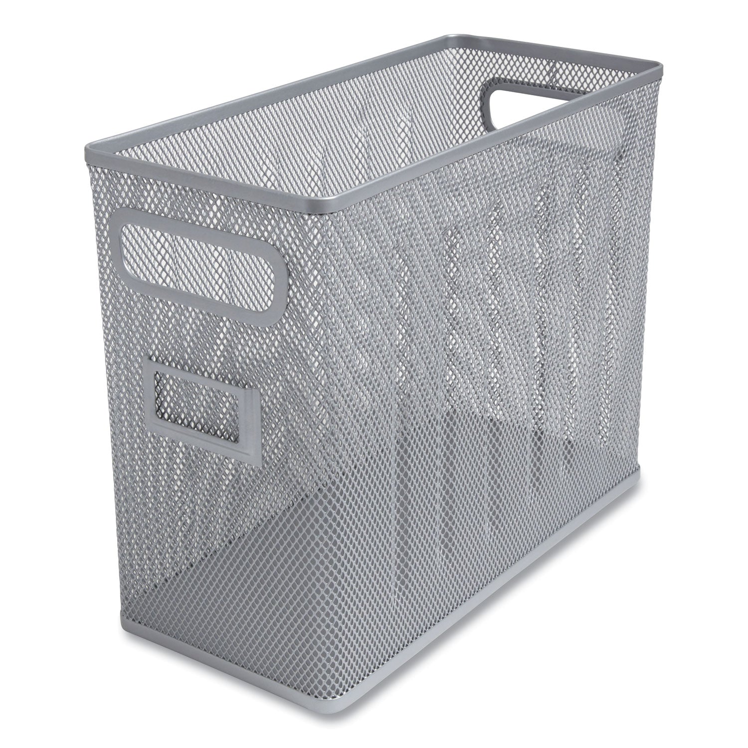 TRU RED Wire Mesh Box-Style Vertical Document Organizer, 1 Section, Letter-Size, 5.79 x 12.4 x 10.16, Silver (24402455)