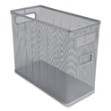 TRU RED Wire Mesh Box-Style Vertical Document Organizer, 1 Section, Letter-Size, 5.79 x 12.4 x 10.16, Silver (24402455)