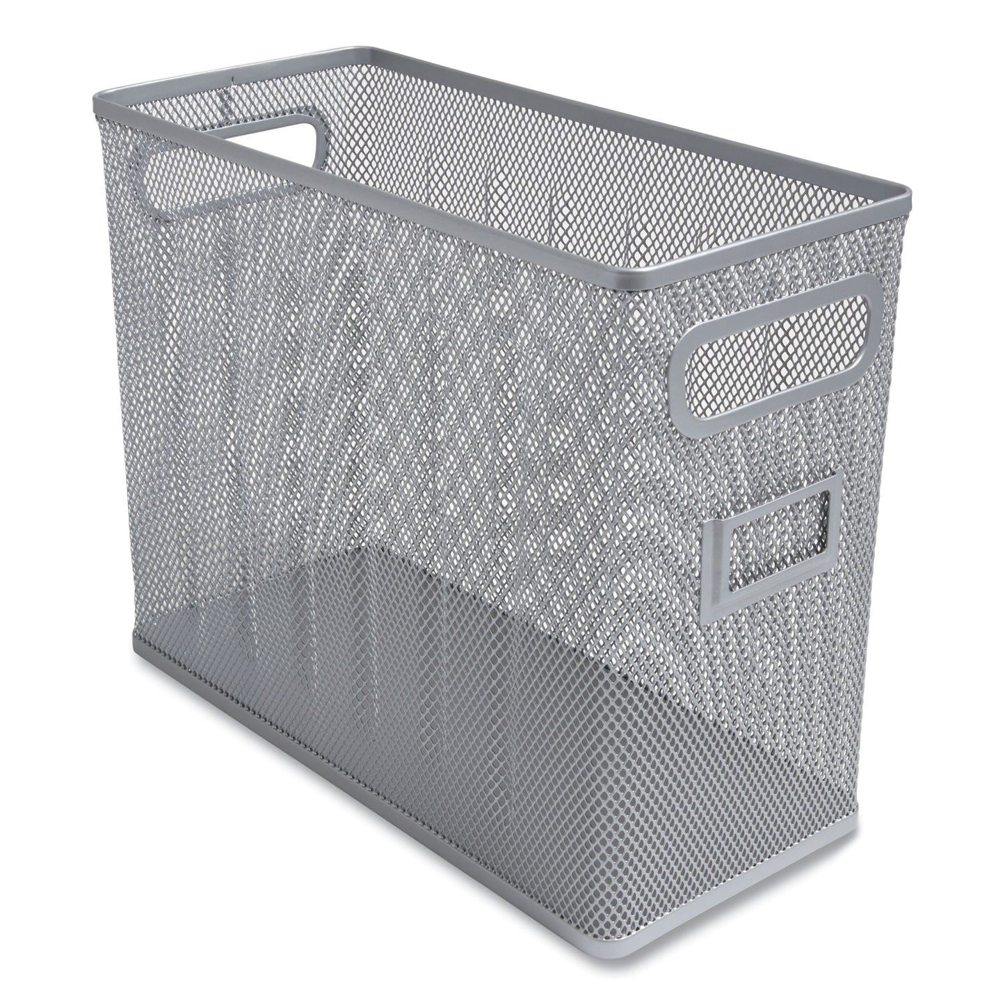 TRU RED Wire Mesh Box-Style Vertical Document Organizer, 1 Section, Letter-Size, 5.79 x 12.4 x 10.16, Silver (24402455)
