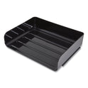 TRU RED Side-Load Stackable Plastic Document Tray, 1 Section, Letter-Size, 12.63 x 9.72 x 3.01, Black, 6/Pack (24380815)