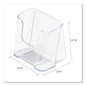 Deflecto DocuHolder for Countertop/Wall-Mount, Leaflet Size, 4.37w x 3.25d x 3.87h, Clear (75001)