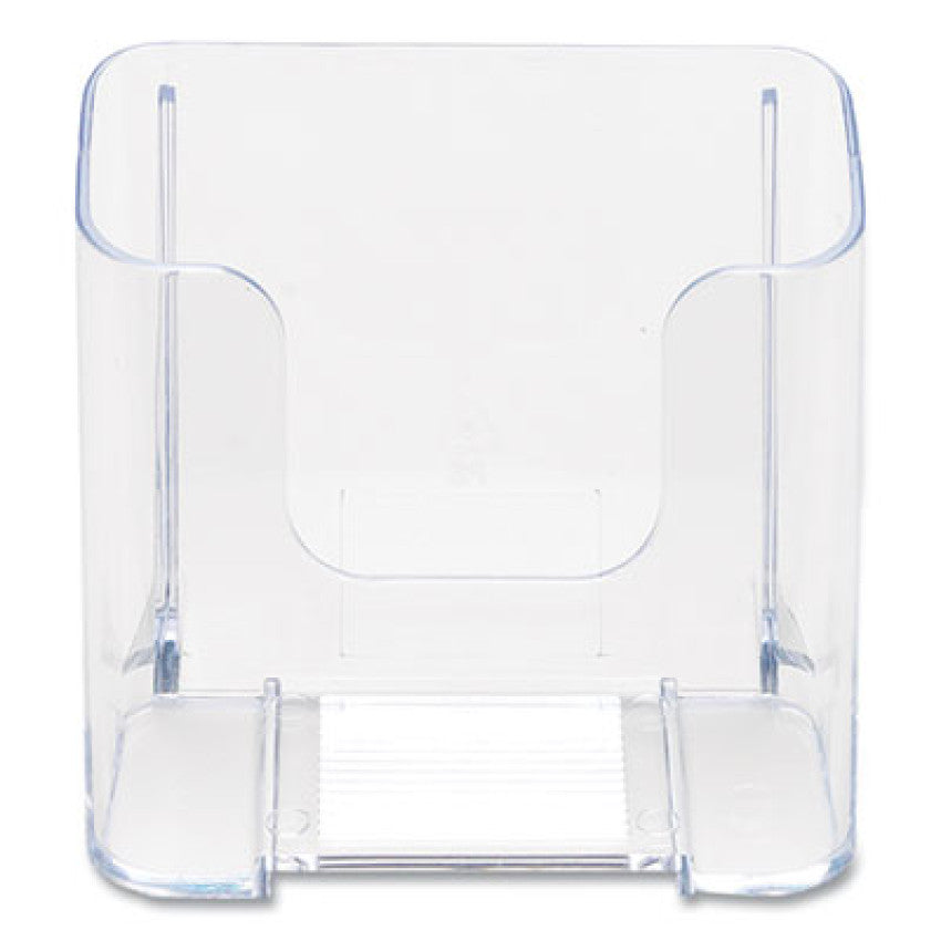 Deflecto DocuHolder for Countertop/Wall-Mount, Leaflet Size, 4.37w x 3.25d x 3.87h, Clear (75001)