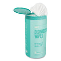 Perk Disinfecting Wipes, 7 x 8, Fresh, White, 75 Wipes/Canister (24411130)