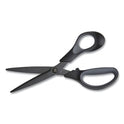 TRU RED Non-Stick Titanium-Coated Scissors, 8" Long, 3.86" Cut Length, Straight Black/Gray Handle, Charcoal Black Blades (24380515)