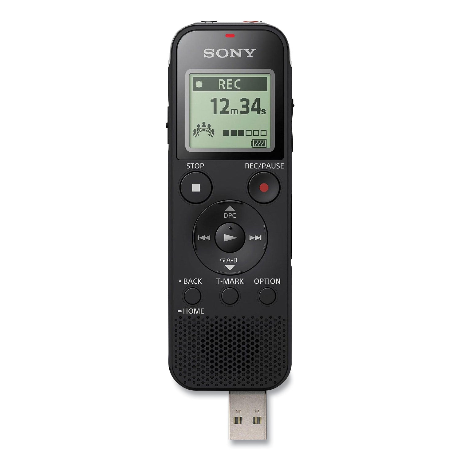 Sony ICD-PX470 Digital Voice Recorder, 4 GB, Black