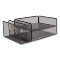 TRU RED Wire Mesh Combination Organizer, Vertical/Horizontal, 4 Sections, Letter-Size, 11.2 x 17.4 x 6.54, Matte Black (24402476)