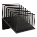 TRU RED Wire Mesh Incline Sorter, Open Design, 7 Sections, Letter-Size, 11.41 x 11.41 x 11.02, Matte Black (24402458)